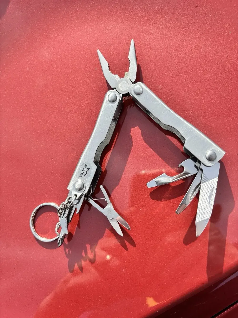 Multi Tool 4 Inch Pliers New Keychain Convenient Screwdriver Scissors Bottle